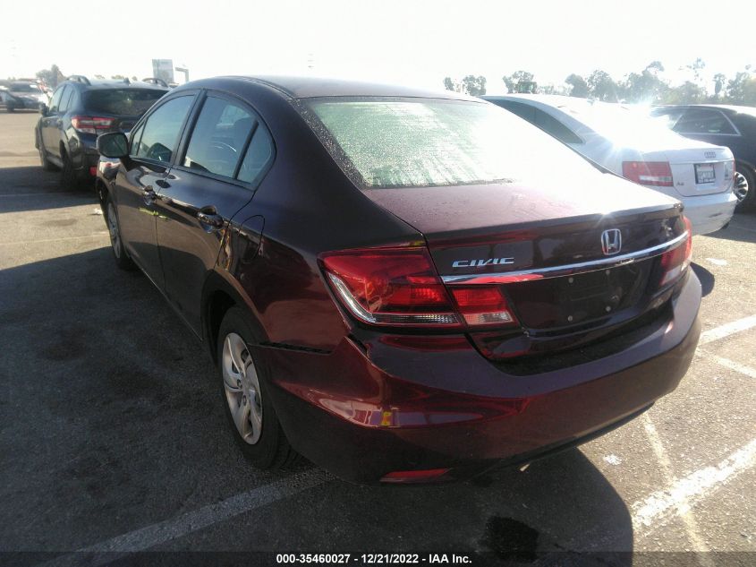 2013 HONDA CIVIC SDN LX 19XFB2F50DE282298