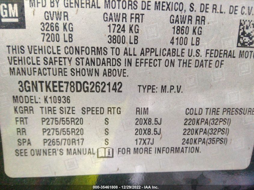2013 CHEVROLET AVALANCHE LS - 3GNTKEE78DG262142