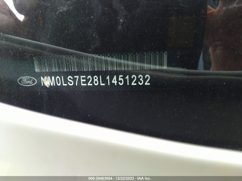 2020 FORD TRANSIT CONNECT VAN XL - NM0LS7E28L1451232