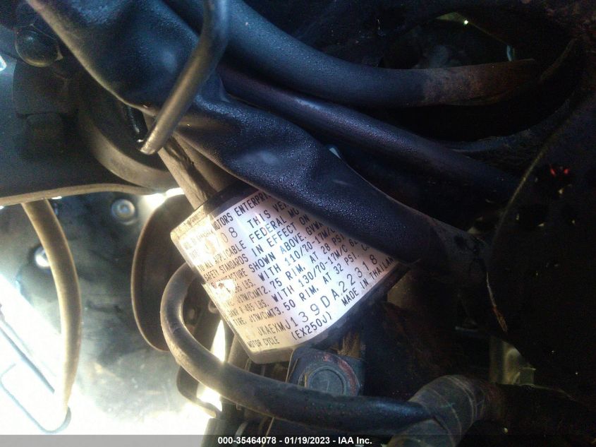 2009 KAWASAKI EX250 J JKAEXMJ139DA22318