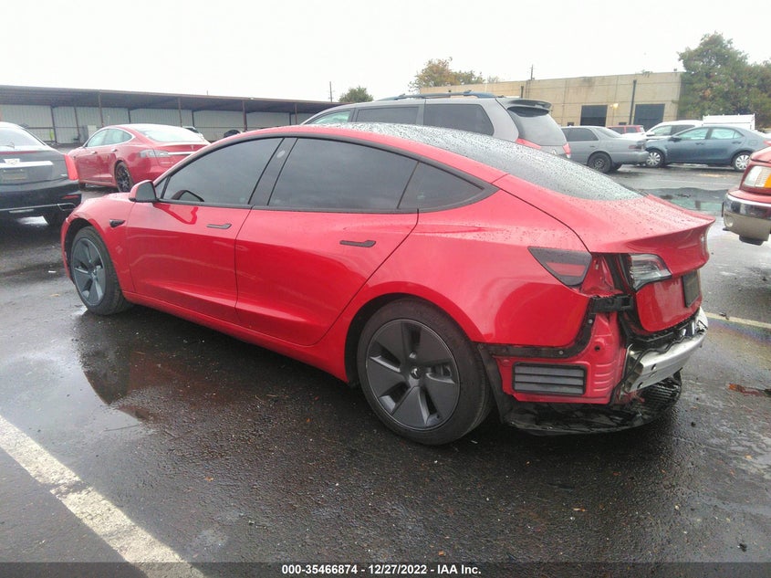 VIN 5YJ3E1EB3NF121869 2022 TESLA MODEL 3 LONG RANGE