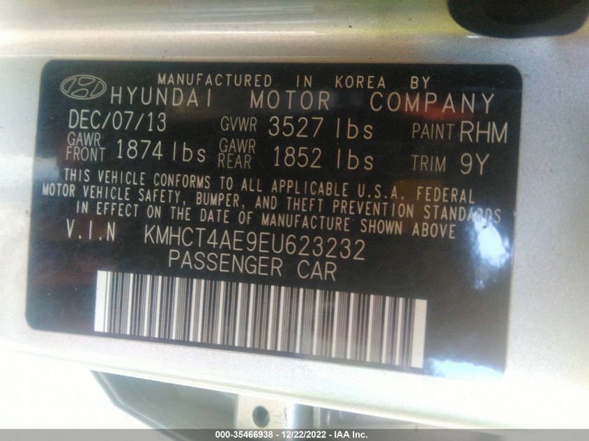 2014 HYUNDAI ACCENT GLS - KMHCT4AE9EU623232