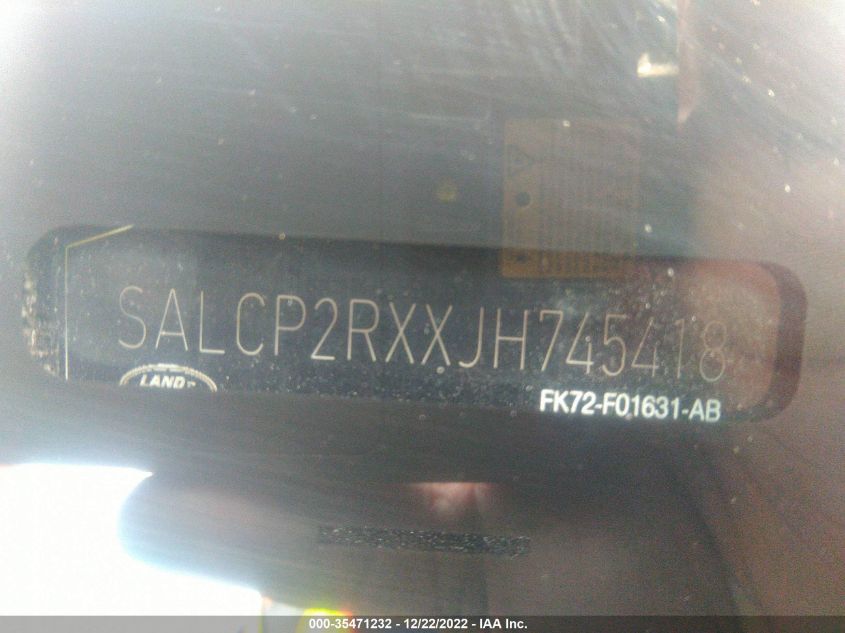 2018 LAND ROVER DISCOVERY SPORT SE - SALCP2RXXJH745418
