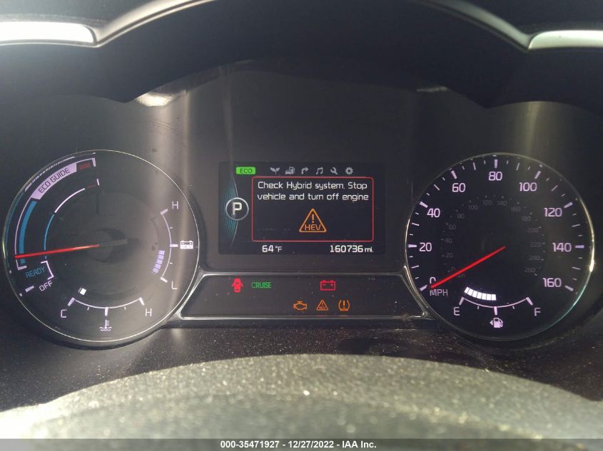 2015 KIA OPTIMA HYBRID EX KNAGN4ADXF5089397