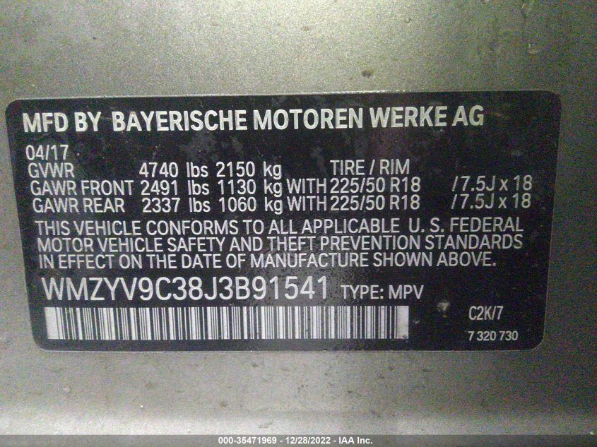 2018 MINI COUNTRYMAN JOHN COOPER WORKS WMZYV9C38J3B91541