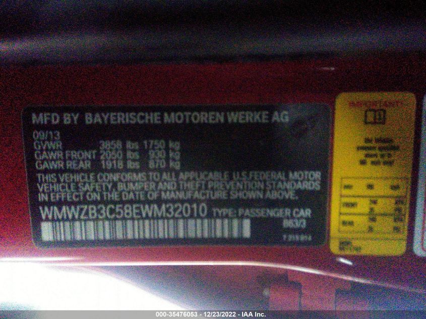 2014 MINI COOPER COUNTRYMAN WMWZB3C58EWM32010