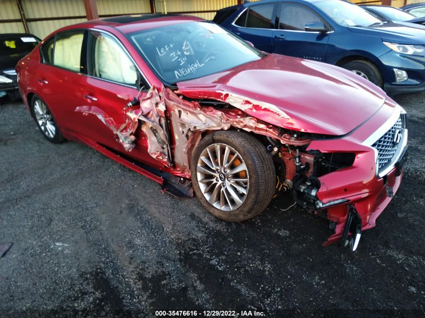 Lot #2539238090 2021 INFINITI Q50 LUXE AWD salvage car