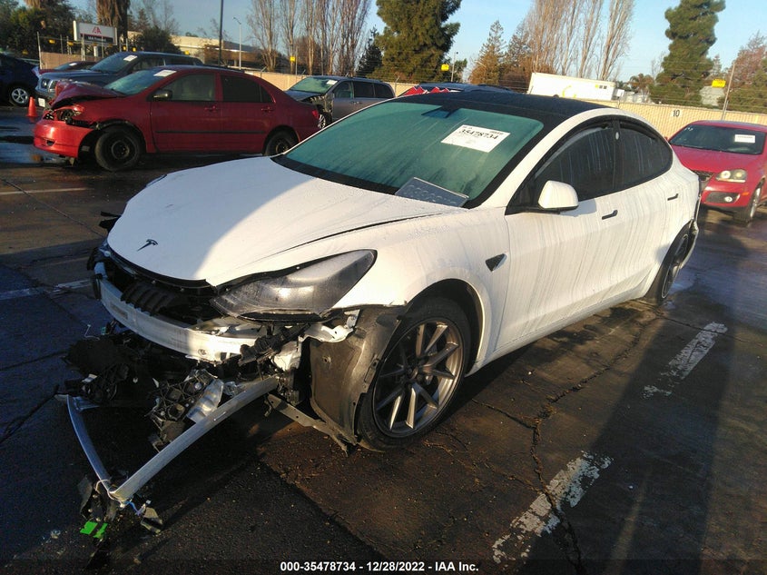 VIN 5YJ3E1EB6MF876125 2021 TESLA MODEL 3 LONG RANGE