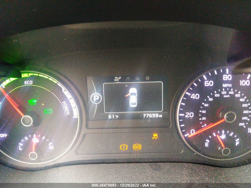 2017 KIA OPTIMA HYBRID BASE - KNAGT4LE9H5012955