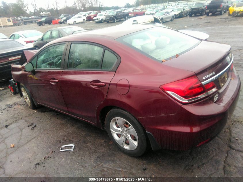 2013 HONDA CIVIC SDN LX 19XFB2F57DE081000