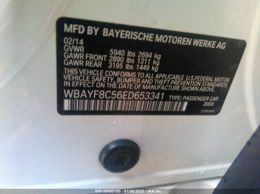 2014 BMW ALPINA B7 XDRIVE WBAYF8C56ED653341