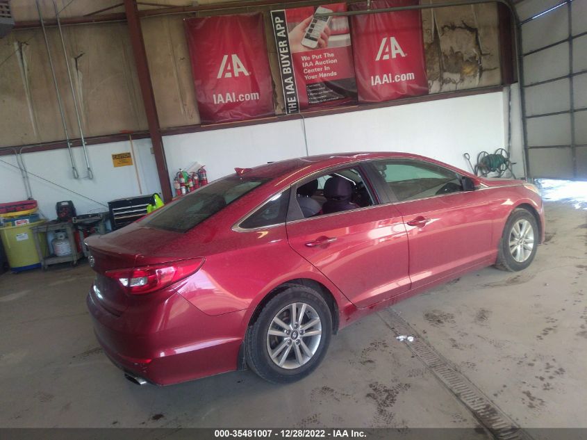 2015 HYUNDAI SONATA 2.4L SE - 5NPE24AF7FH156459