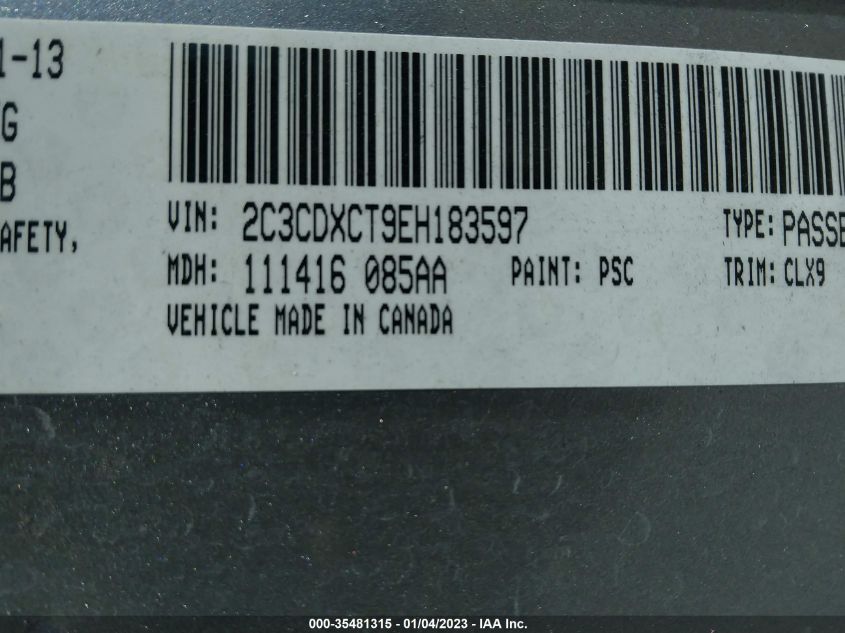2014 DODGE CHARGER RT PLUS - 2C3CDXCT9EH183597