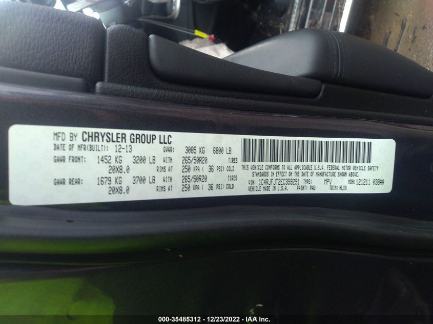 2014 JEEP GRAND CHEROKEE SUMMIT 1C4RJFJT2EC359291