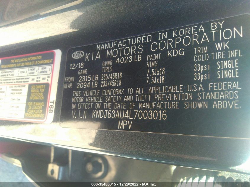 2020 KIA SOUL GT-LINE - KNDJ63AU4L7003016