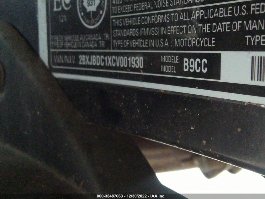 2012 CAN-AM SPYDER ROADSTER RT-LTD 2BXJBDC1XCV001930
