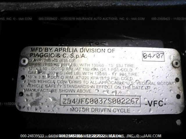 2007 APRILIA SR50 - ZD4VFC0037S002267