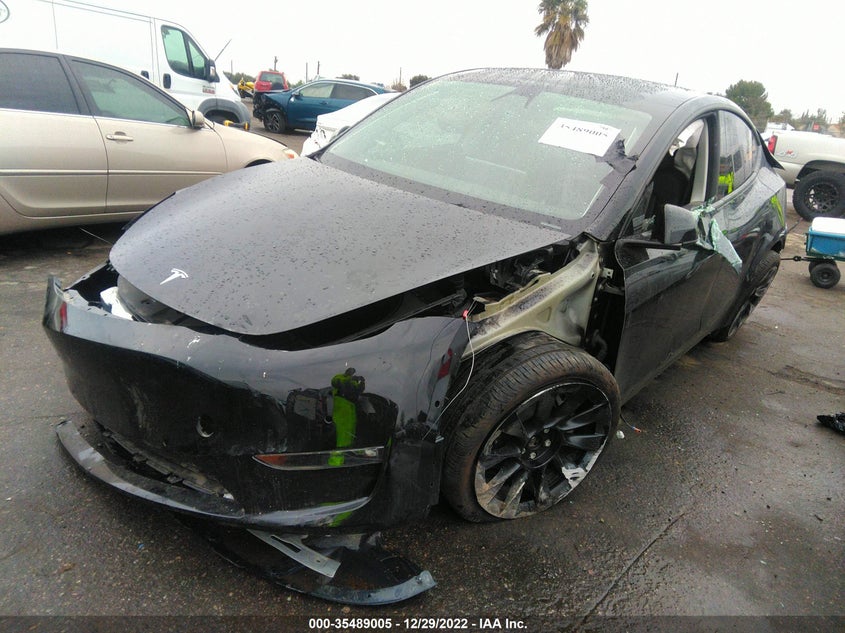 VIN 7SAYGDEE1NF458720 2022 TESLA MODEL Y LONG RANGE