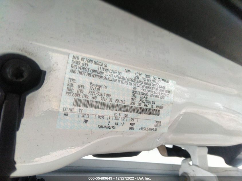2015 FORD C-MAX ENERGI SEL 1FADP5CU7FL103132
