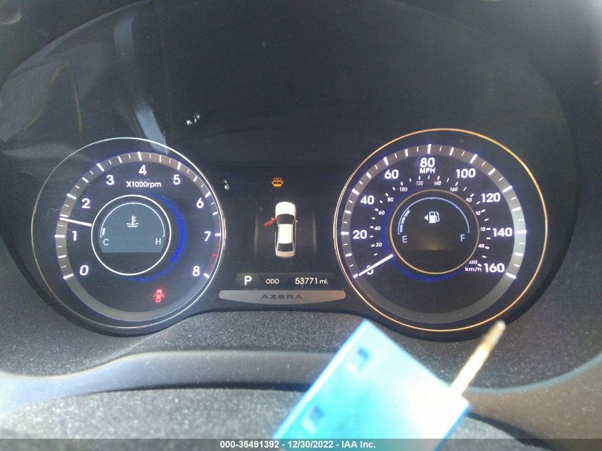 2014 HYUNDAI AZERA LIMITED KMHFH4JG6EA424544