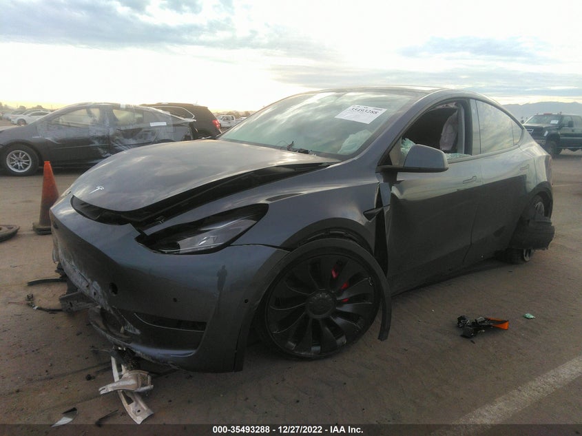 VIN 7SAYGDEF3NF516058 2022 TESLA MODEL Y PERFORMANCE