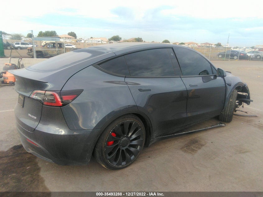 VIN 7SAYGDEF3NF516058 2022 TESLA MODEL Y PERFORMANCE