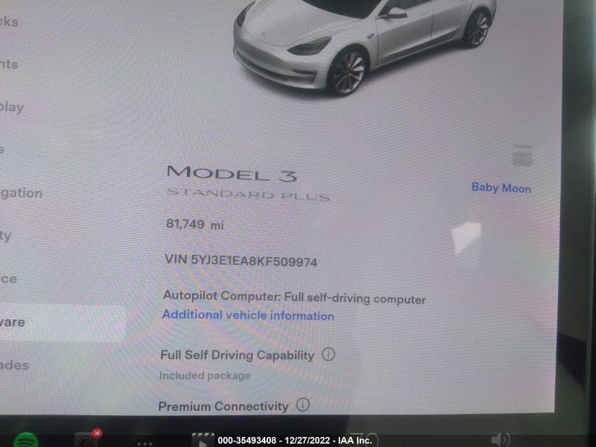 2019 TESLA MODEL 3 RANGE - 5YJ3E1EA8KF509974
