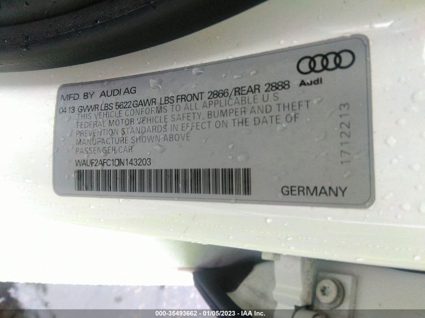 2013 AUDI S6 PRESTIGE - WAUF2AFC1DN143203