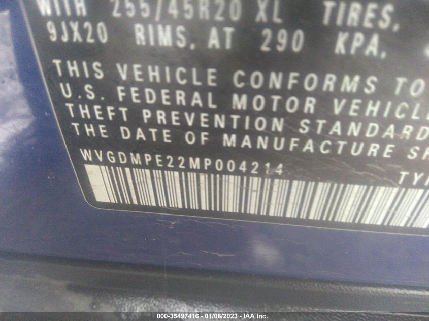 2021 VOLKSWAGEN ID.4 1ST EDITION WVGDMPE22MP004214