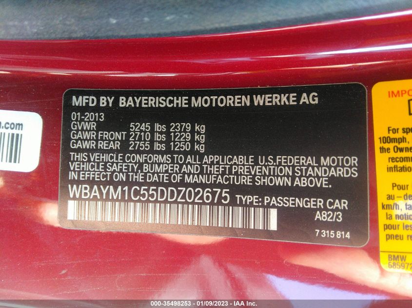 2013 BMW 6 SERIES 650I XDRIVE - WBAYM1C55DDZ02675