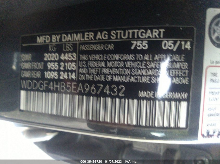 2014 MERCEDES-BENZ C-CLASS C 250 WDDGF4HB5EA967432