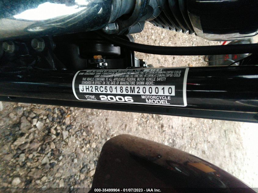 2006 HONDA VT750 C JH2RC50186M200010