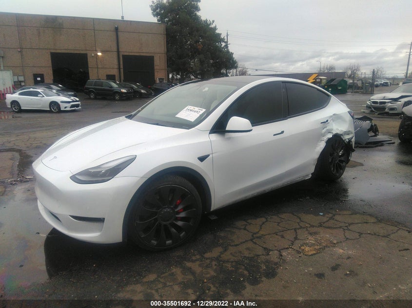 VIN 7SAYGDEF1NF389827 2022 TESLA MODEL Y PERFORMANCE
