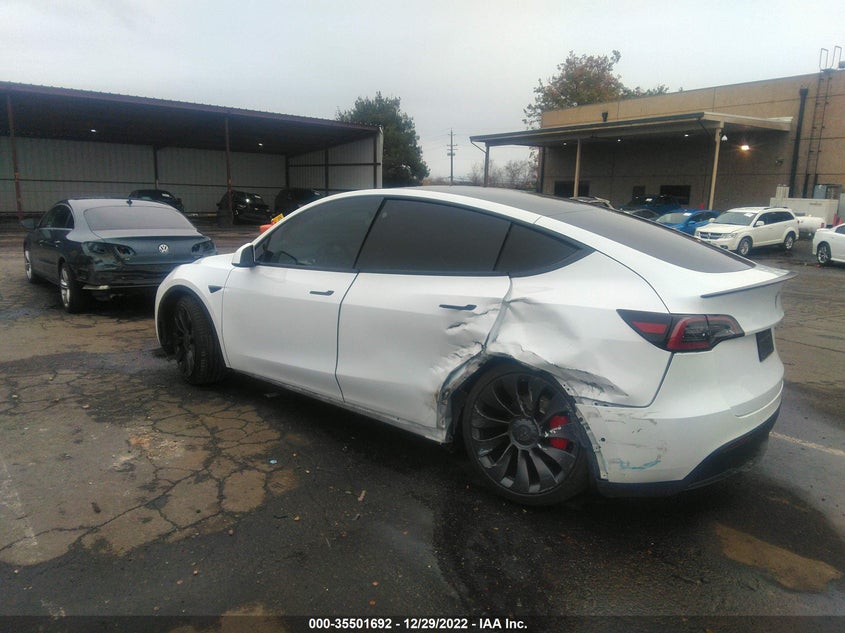 VIN 7SAYGDEF1NF389827 2022 TESLA MODEL Y PERFORMANCE