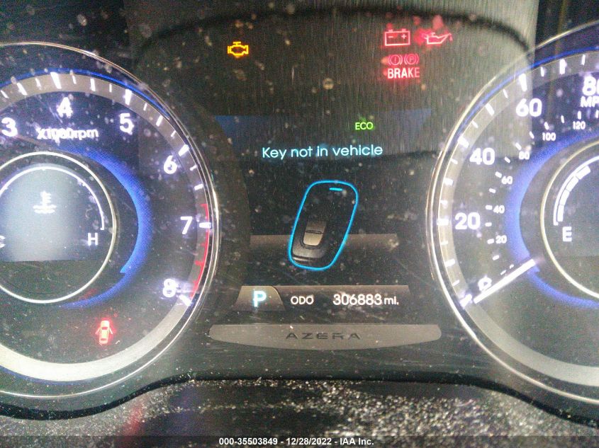 2014 HYUNDAI AZERA LIMITED KMHFH4JG1EA353639