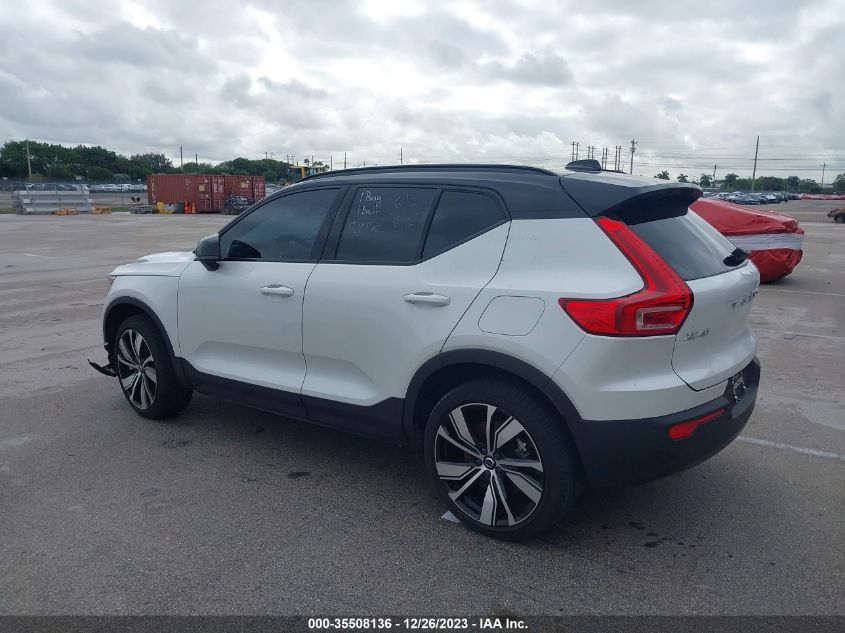 2022 VOLVO XC40 RECHARGE PURE ELECTRIC P8 TWIN PLUS YV4ED3UR4N2652665