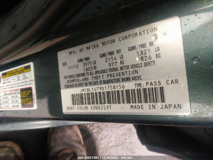 2013 MAZDA MAZDA3 I SPORT - JM1BL1U79D1758156