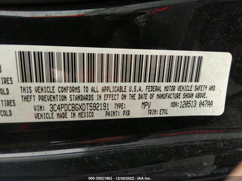 VIN 3C4PDCBGXDT592191 2013 DODGE JOURNEY no.9