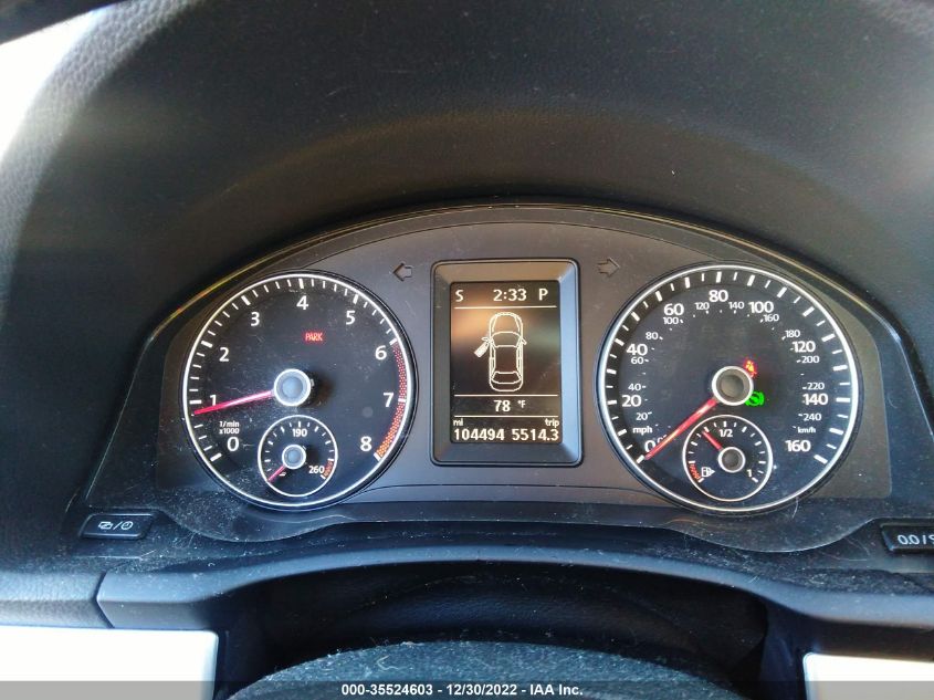2013 VOLKSWAGEN EOS KOMFORT - WVWBW8AH9DV006687