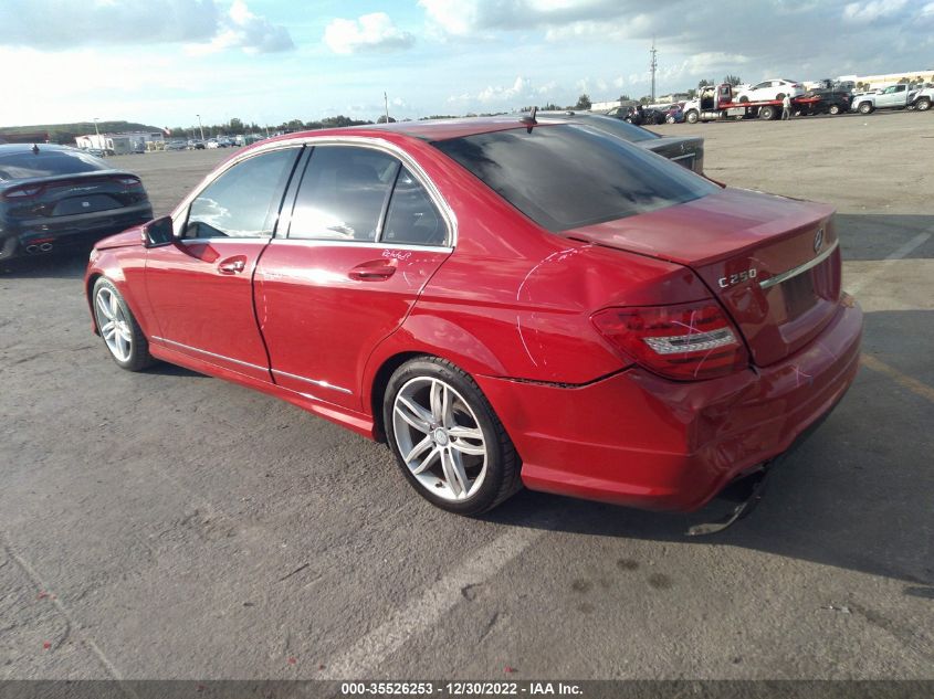 2013 MERCEDES-BENZ C-CLASS C 250 WDDGF4HBXDA770285