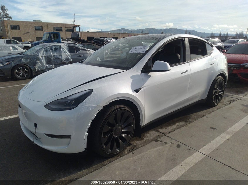 VIN 7SAYGDEF0NF487487 2022 TESLA MODEL Y PERFORMANCE