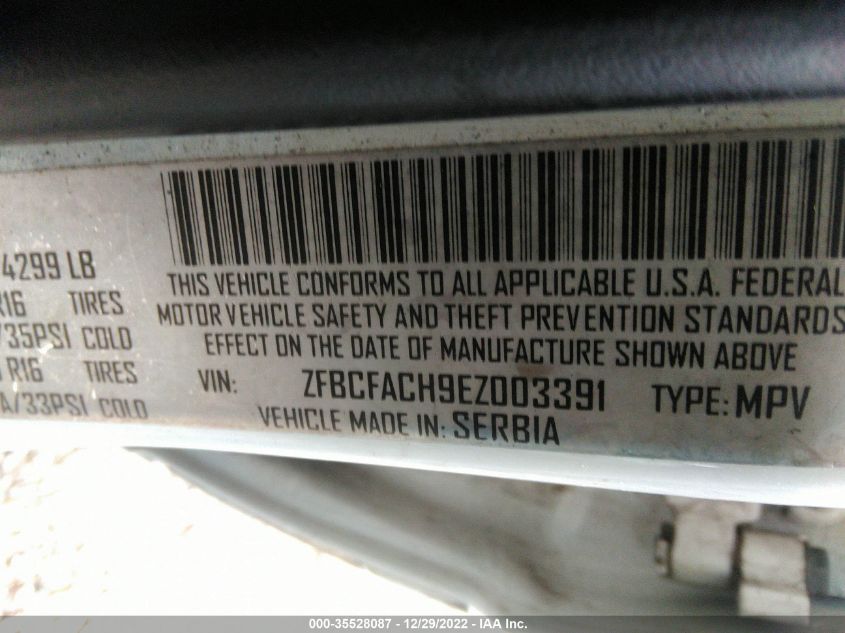 2014 FIAT 500L LOUNGE ZFBCFACH9EZ003391