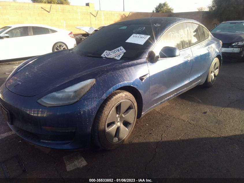 2022 TESLA MODEL 3 - 5YJ3E1EA8NF147701
