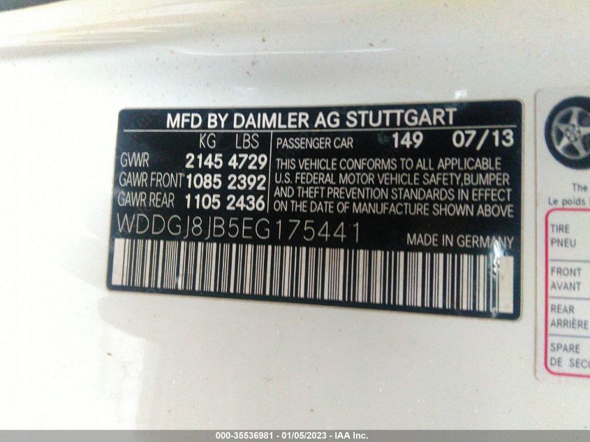 2014 MERCEDES-BENZ C-CLASS C 350 WDDGJ8JB5EG175441