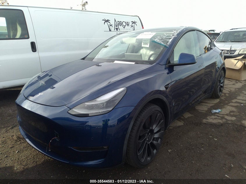 VIN 7SAYGDEF6NF340350 2022 TESLA MODEL Y PERFORMANCE