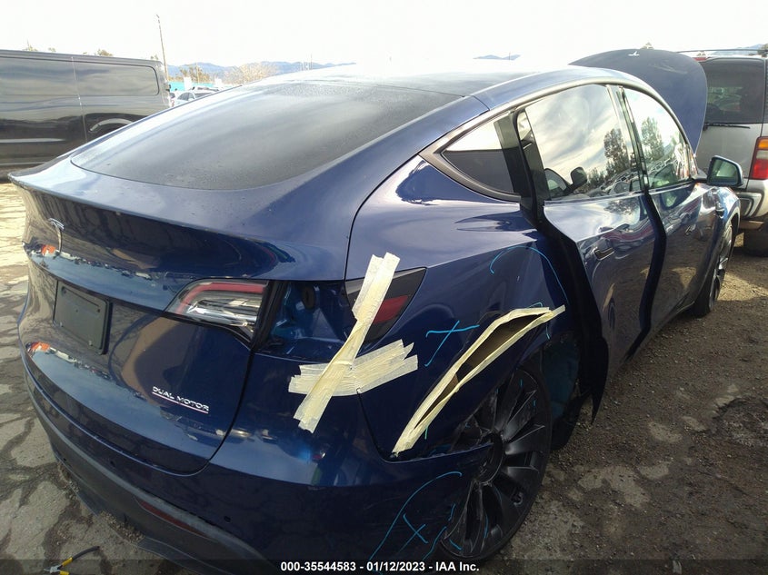 VIN 7SAYGDEF6NF340350 2022 TESLA MODEL Y PERFORMANCE