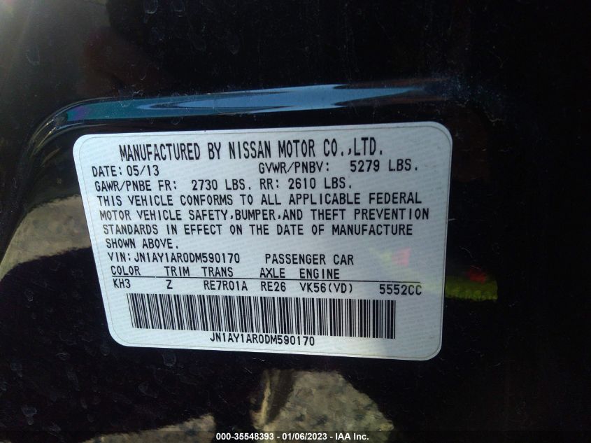 2013 INFINITI M56 JN1AY1AR0DM590170