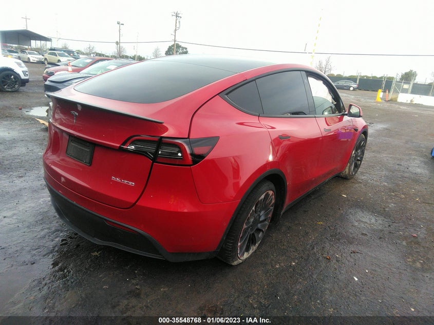 VIN 7SAYGDEFXNF408763 2022 TESLA MODEL Y PERFORMANCE