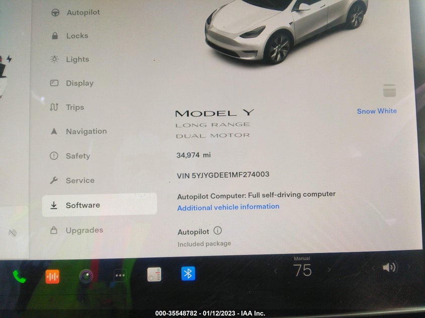 VIN 5YJYGDEE1MF274003 2021 TESLA MODEL Y LONG RANGE