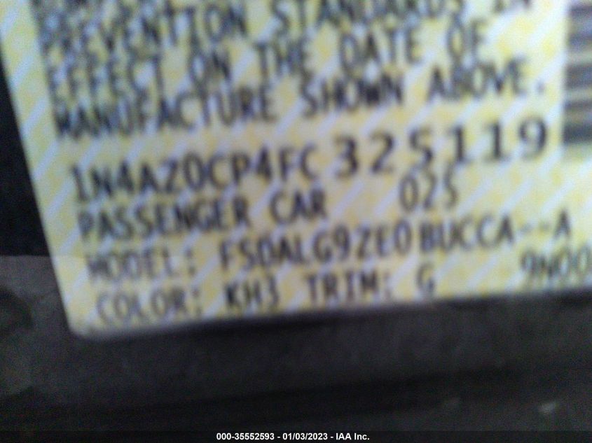 2015 NISSAN LEAF SL - 1N4AZ0CP4FC325119